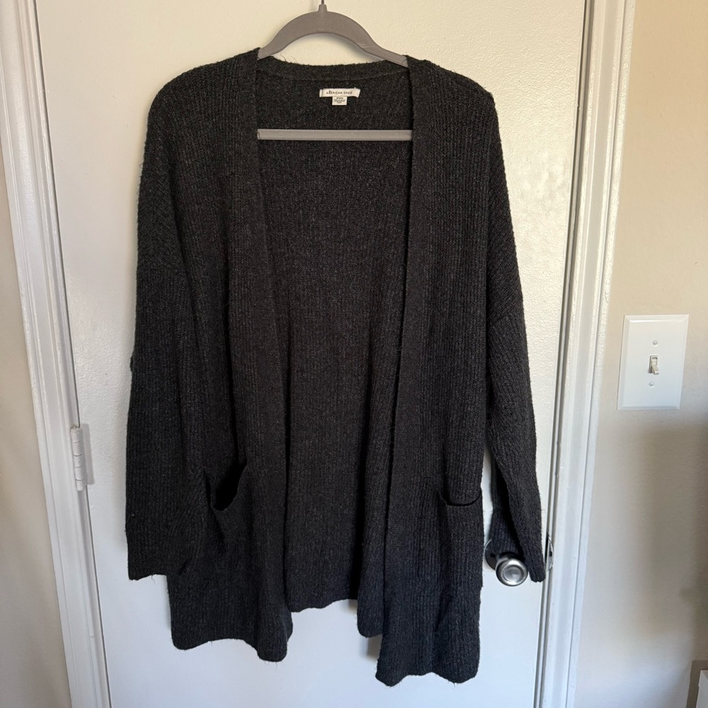 American Eagle Outfitters Dark Gray Cardigan